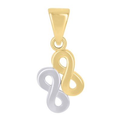10kt Bicolor Gold Damen Liebe Symbol Unendlichkeit Charm Anhänger