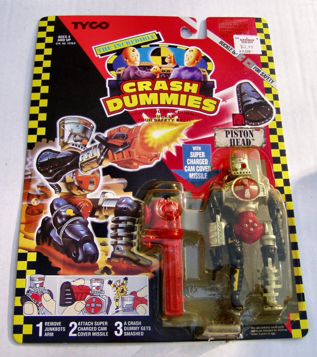 1992 Tyco Crash Test Dummies -PISTON HEAD figure. New -MISP | eBay