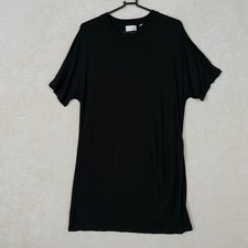 Wilfred Free Aritzia Black Ruched Side T Shirt Dress Midi Casual Womens L