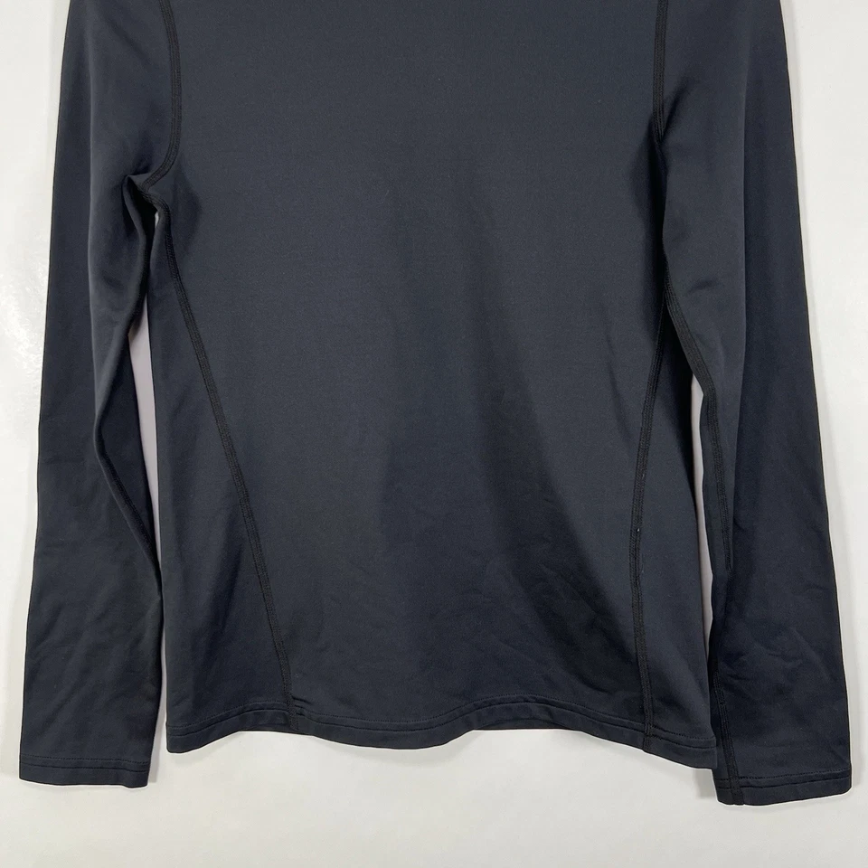 Under Armour Cold Gear Fitted Long Sleeve Mock Neck Shirt Youth Boys Large Black - Image 3 of 4