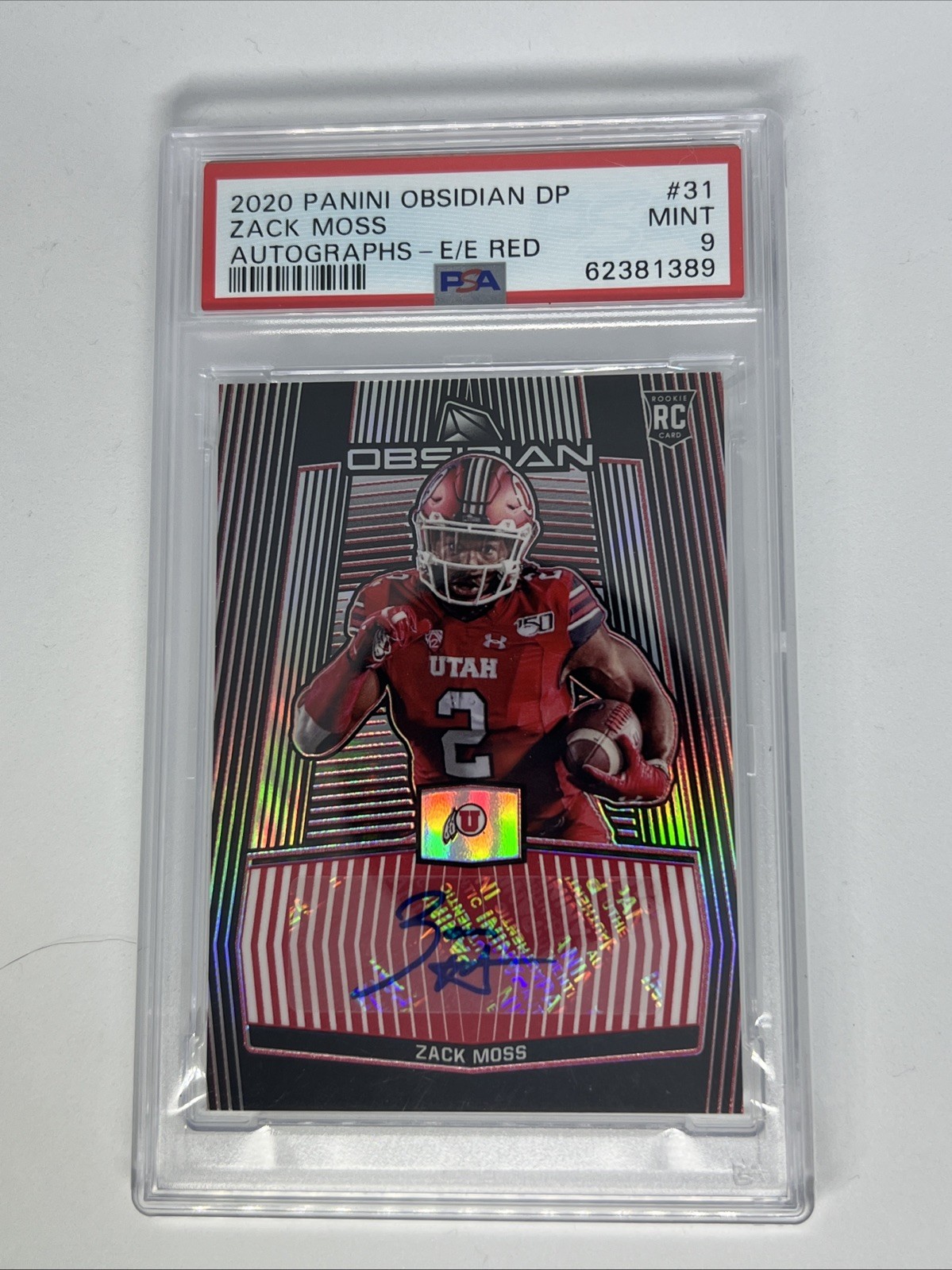 Zack Moss Panini Obsidian Draft Picks Autographs #31 Autographs Electric Etch Red