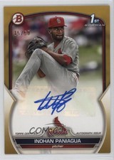 2023 Bowman Paper Prospect Gold Border 15/50 Inohan Paniagua #PPA-IP Auto 0rd2