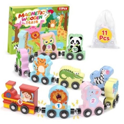 11 Pcs Magnetic Train Set Montessori Toy for Toddler Birthday Gifts | Animal