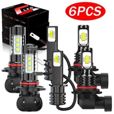 For Subaru Outback 2000-2004 6X LED Headlight Fog Light Bulbs Combo Kit 6000K