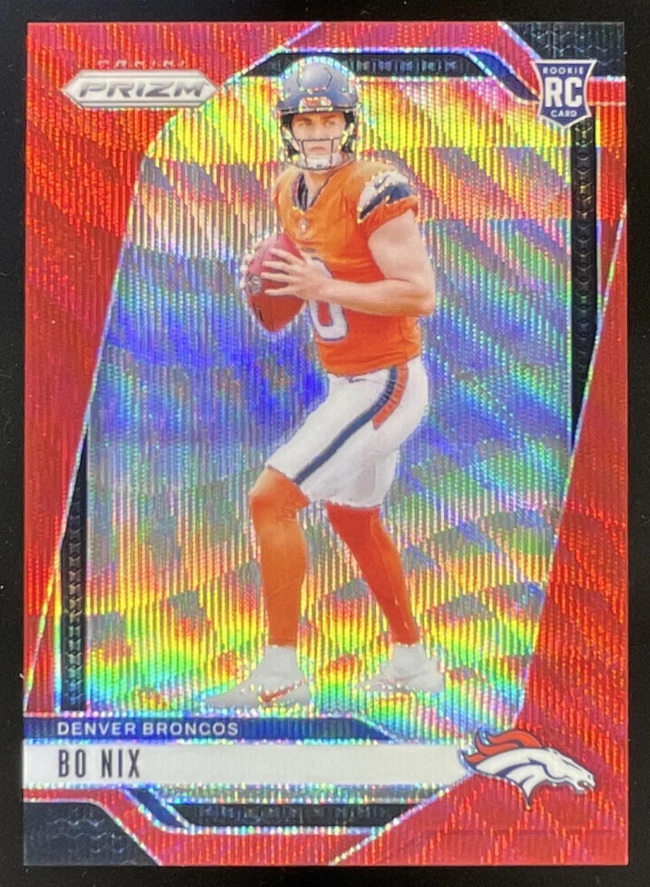 2024 Panini Prizm Red Wave Prizm #309 Bo Nix RC /149