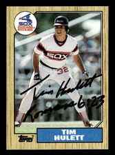 Tim Hulett Chicago White Sox 1987 Topps Auto Baseball Card #566 SIGNED w/COA