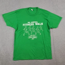 Vintage 90s Fitness Walk Fun Fest Festival Size Large Retro Rock Music T Shirt