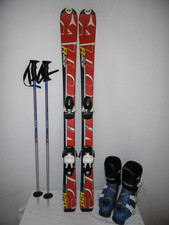 ATOMIC " RACE " SKI JUNIOR ALLROUND CARVER 120 CM + SKISCHUHE GR.: 38 IM SET