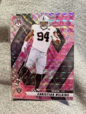 Panini Camo Pink Mosaic Prizm Christian Wilkins #170 Raiders 2025 NFL Card