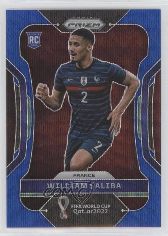 2022 Panini Prizm World Cup Qatar Blue Wave /199 William Saliba Rookie RC 12wf