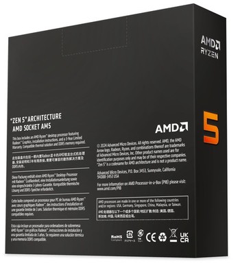 AMD Ryzen 5 9600X 6-Core 3.9GHz OC Socket AM5 Processor 100