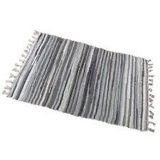 Chindi Rag Rug, Machine Washable Cotton Reversible Rag Rug Hand Woven Multi C...