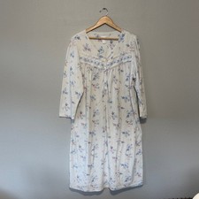 ADONNA Beautiful Floral Nightgown Women's XL Chic Granny Core Lace Accents Poly
