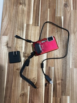 Olympus Stylus Tough TG-830 GPS HDMI HD Underwater Red Camera Tested Working 