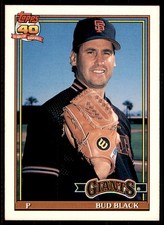 1991 Topps Traded Bud Black . San Francisco Giants #11T