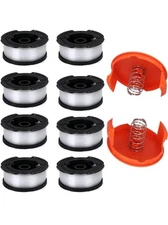 For BLACK+DECKER AF-100 Weed Eater 30ft .065" String Trimmer 8 Spools & 2 Cap