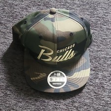 New Era Chicago Bulls Green Black Beige NBA Camouflage 9FIFTY Snapback Hat