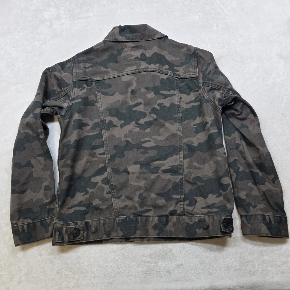 Chaqueta de Camionero Levi Camo Denim Niños Grande 12/13 Años Verde Camuflaje Foto 3 de 4