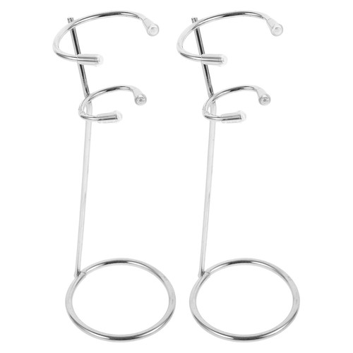 2 Pcs Stainless Steel Milk Froth Holder Eggbeater Rack Kitchen Gadget Baby