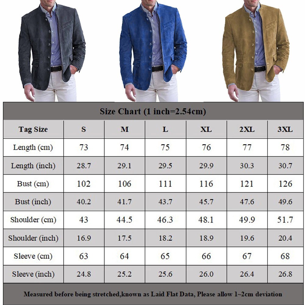 Blazer uomo trendy autunno inverno stile britannico stand colletto giacca fila singola