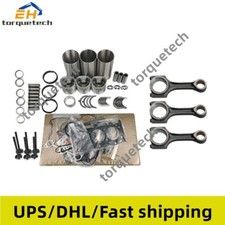 Rebuild Kit+3pcs Connecting Rod For Kubota D1462 Engine Utility Tractor L2950