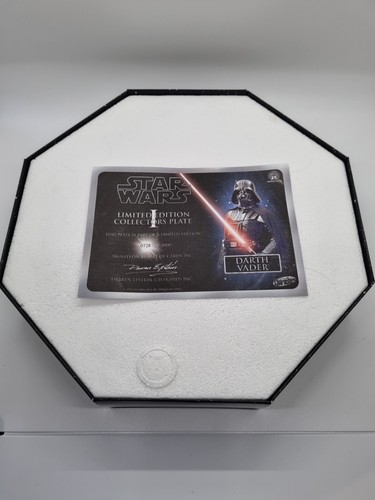 Star Wars Darth Vader Limited Edition Collector Plates numbered 728 of 3000 - Picture 3 of 5
