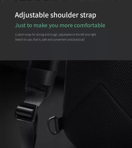 Men's Oxford Hard Shell Sling Backpack, Outdoor Waterproof Crossbody Chest Bag - 第 9/16 張圖片
