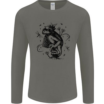 A Frog on a Mushroom Herren Langarmshirt