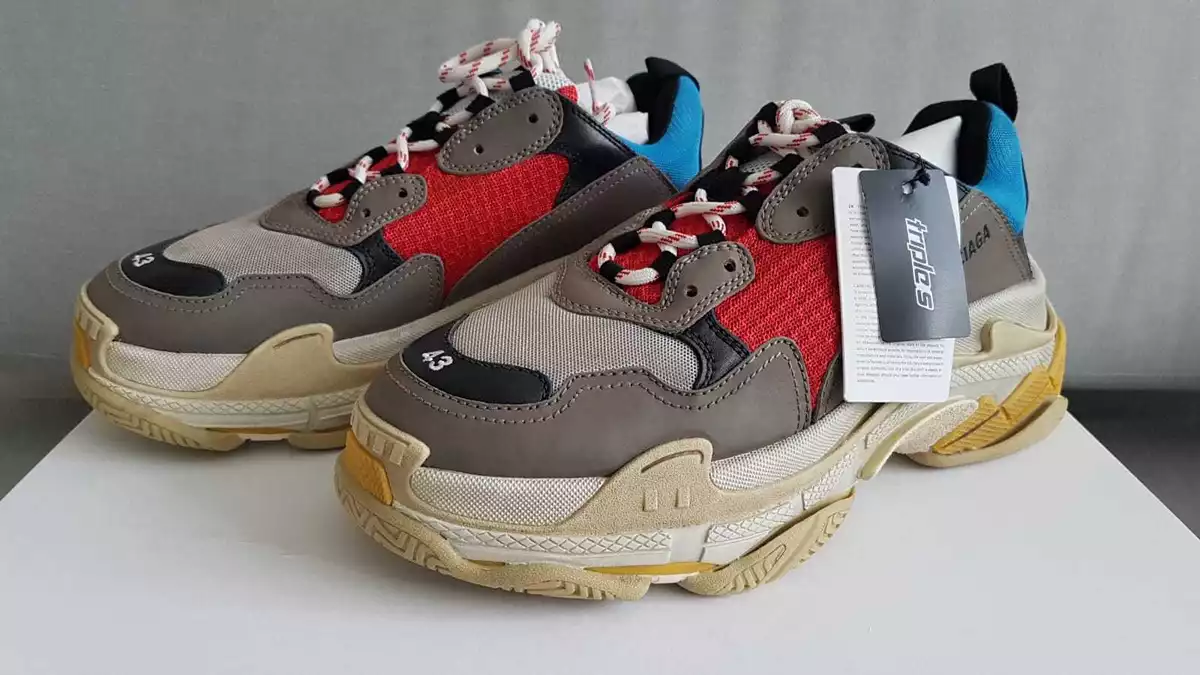 BALENCIAGA TRIPLE S GREY RED BLUE LEGO SNEAKERS EU 39, 40, 41, 42