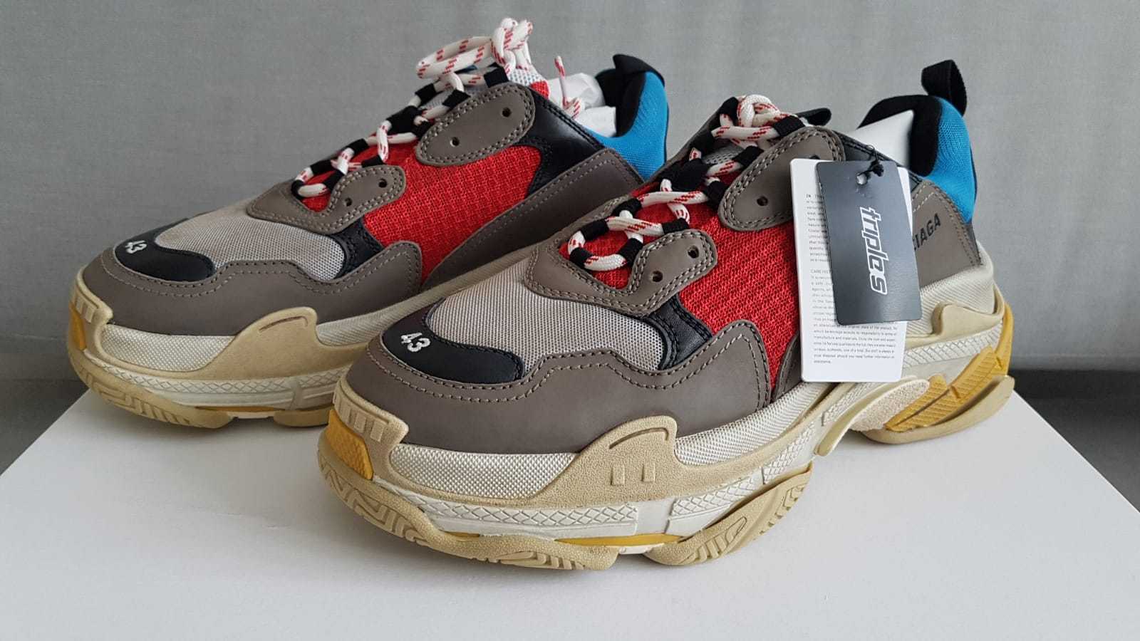 Giày Balenciaga Triple S Xanh Đỏ Siêu Cấp Like Au 999