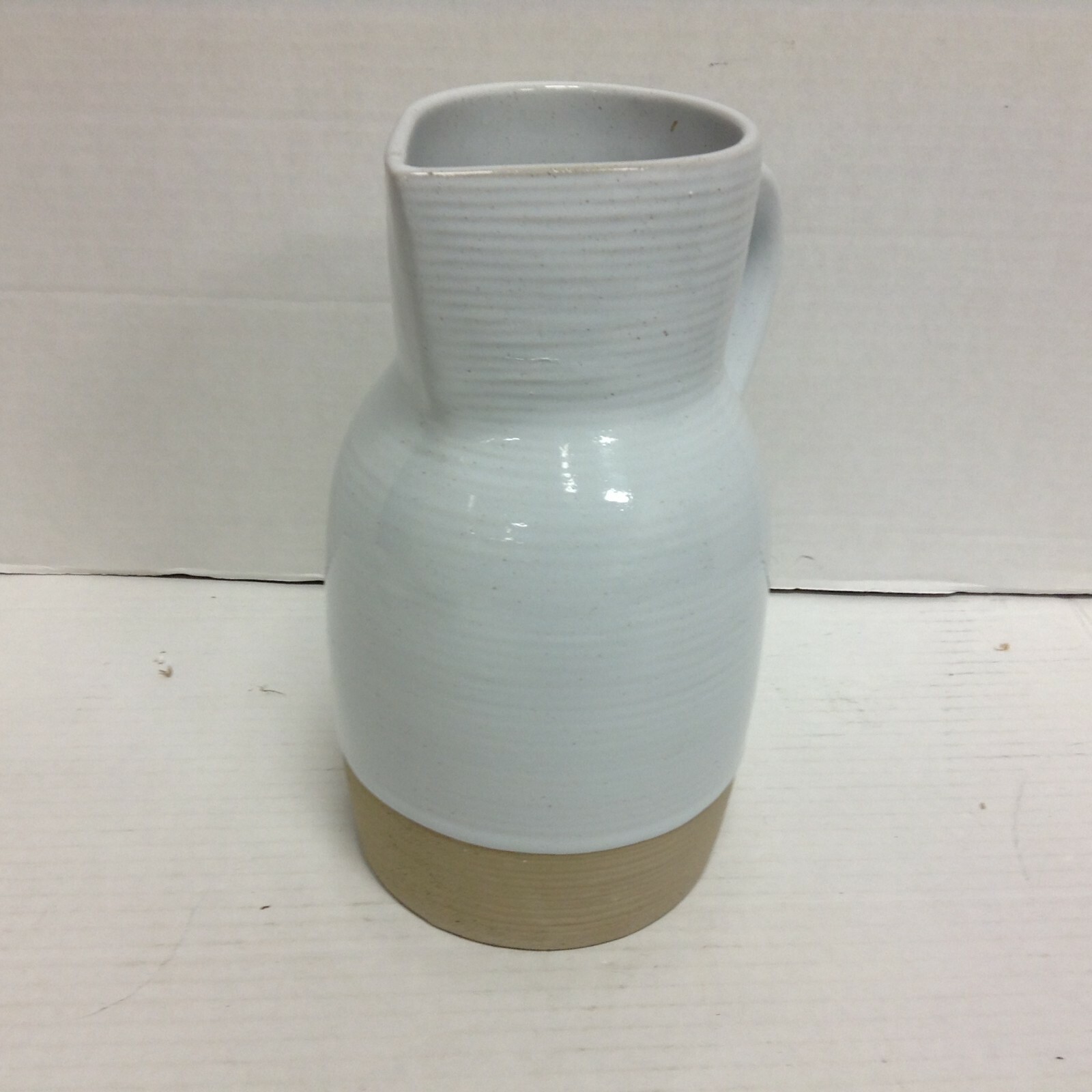 Pottery Barn Quinn Stoneware Water Drink Serving Pitcher Vase flower