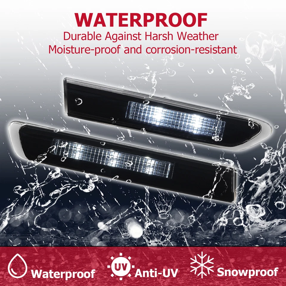 Luces de señalización LED ahumadas delanteras + traseras 4 piezas lámparas para Acura TL 2004-2008 Foto 4 de 4