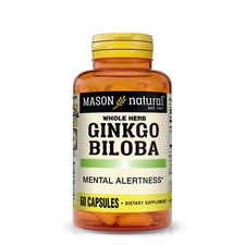 Mason Natural Ginkgo Biloba - Improve Mental Alertness, 60 Capsules