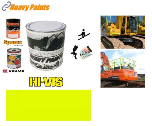Excavator Boxing Ring HI-VIS Yellow Digger Paint Enamel Paint 1 Litre Tin - Picture 1 of 3