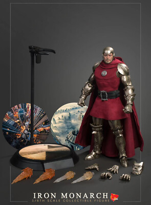 S-HERO Doctor Doom Tony IRON MONARCH 12in Action Figure Doll Model