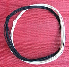 8 ft Vintage style Push Back Cloth 22 ga Guitar Wire Black  white Tinned