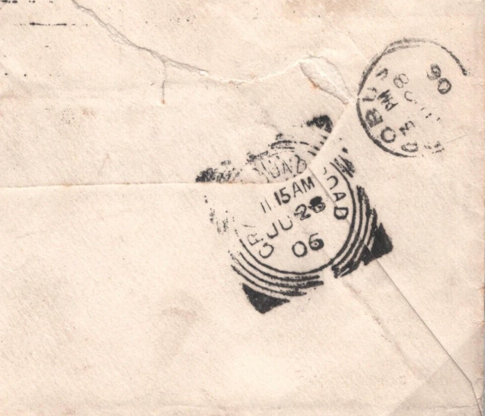 GB Notts LDECR RAILWAY 2d Letter Stamp BOUGHTON JUNCTION STATION 1906 Cover R78a - Image 2 of 4