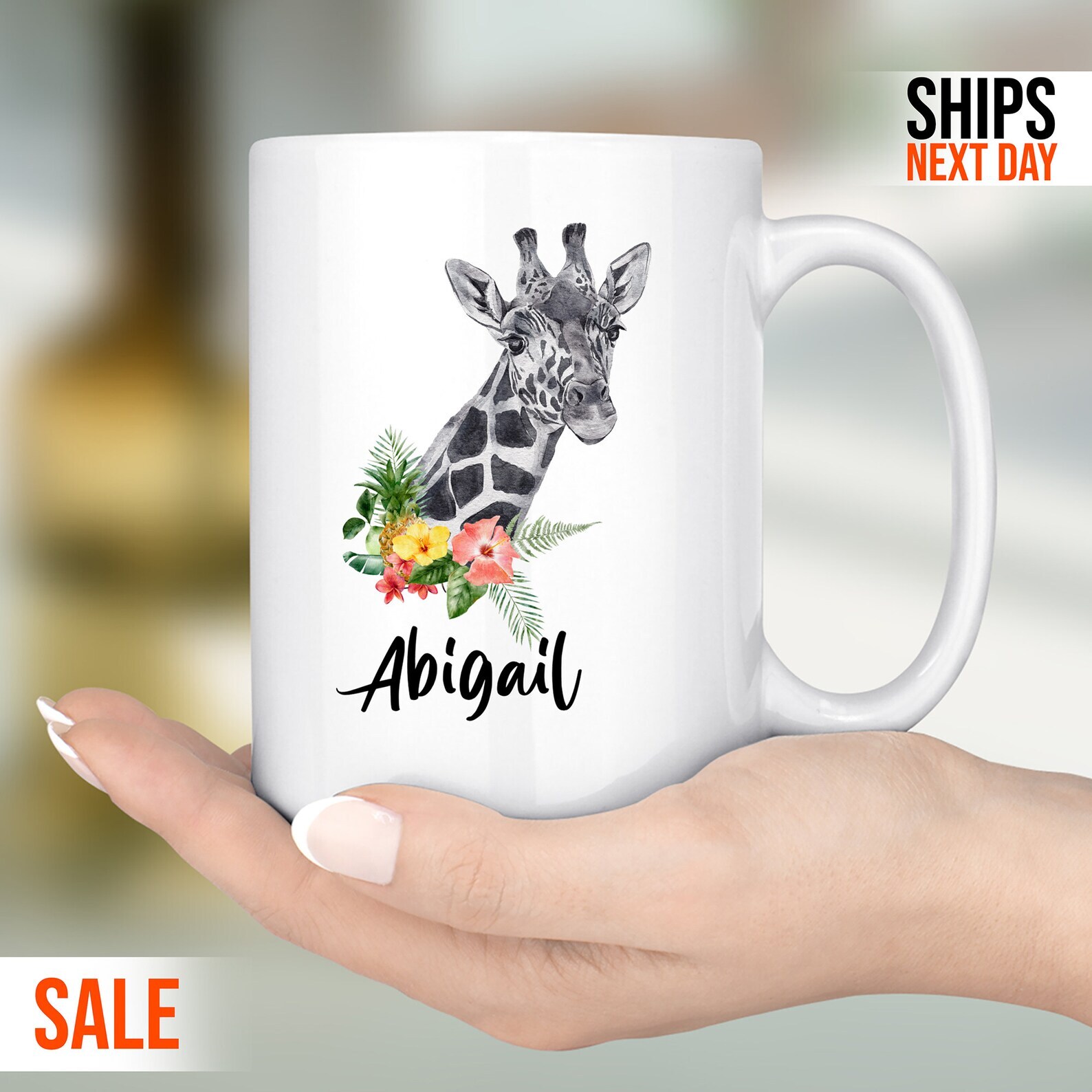 Custom Giraffe Mug Custom Giraffe Name Mug Gift For Her Gift Mug For Her Giraffe