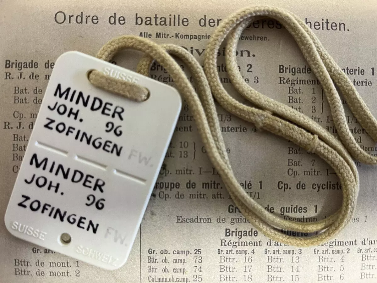 Swiss army dog clearance tag