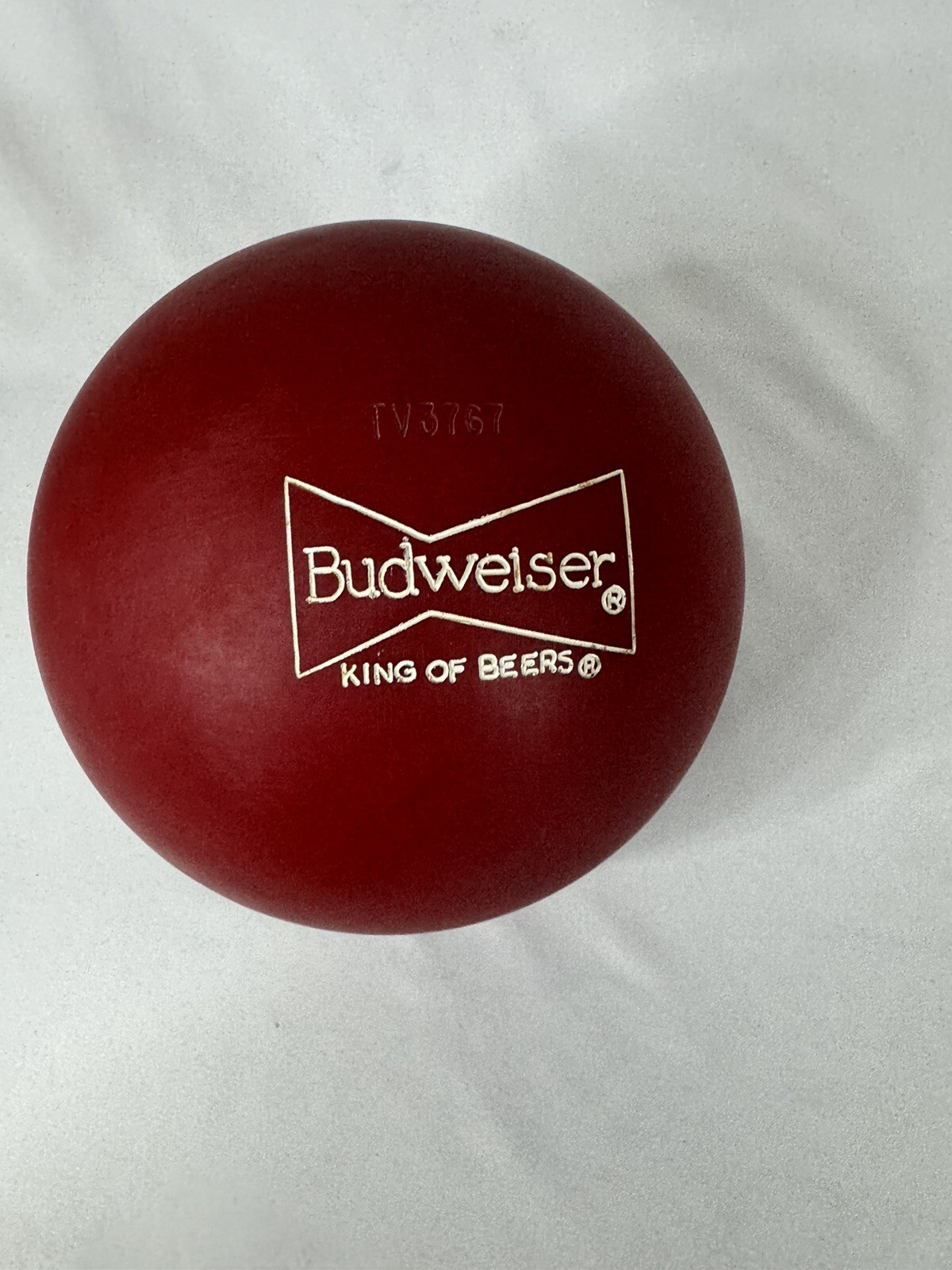 Vintage Budweiser Bowling Ball Red “King Of Beers” 16 lbs Nice! eBay