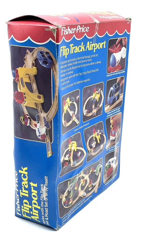 1992 Fisher Price Flip Track Airport Set New Old Stock PlaysetNIB EW