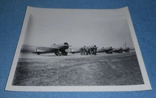 Vintage Photo Group of Five Boeing P-26 Army Fighter Aircraft & Their Pilots