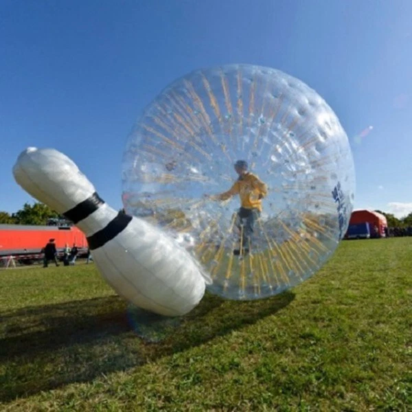 2 piezas Prendedores de bolos inflables de PVC comerciales Botella de bolos humana Skittle 6 pies Foto 4 de 4