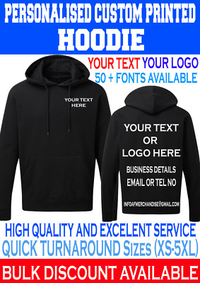 Personalisierter individuell bedruckter Hoodie Hirsch Henne Ihr Text Logo Unisex Arbeitskleidung Top 