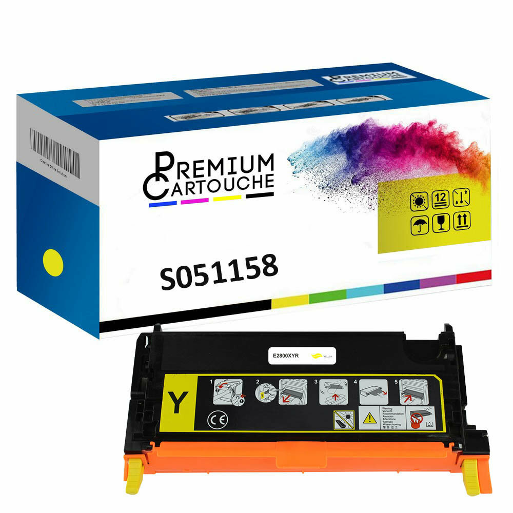 Toner jaune C13S051158 compatible pour stopper le gaspillage de papier et réussir vos impressions