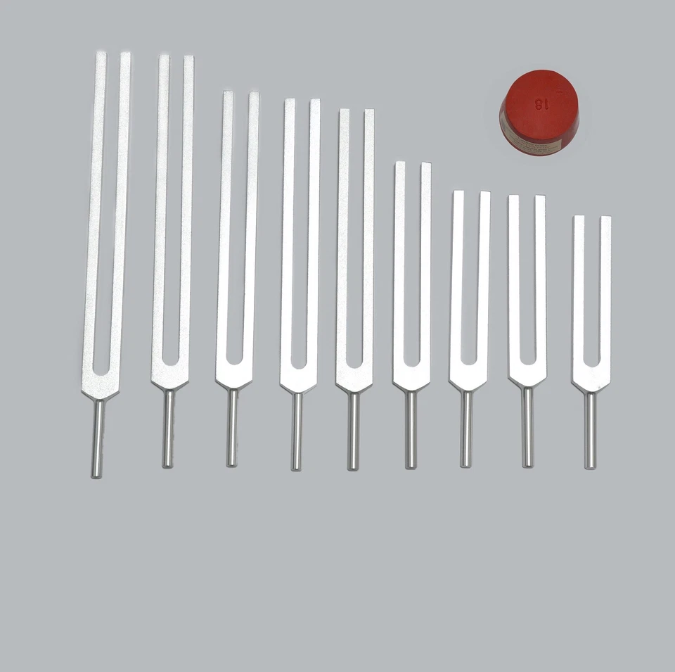TFS TUNINGFORKSHOP Professional 9 Sacred Solfeggio Tuning fork Tuners for Healing therapy+Activator