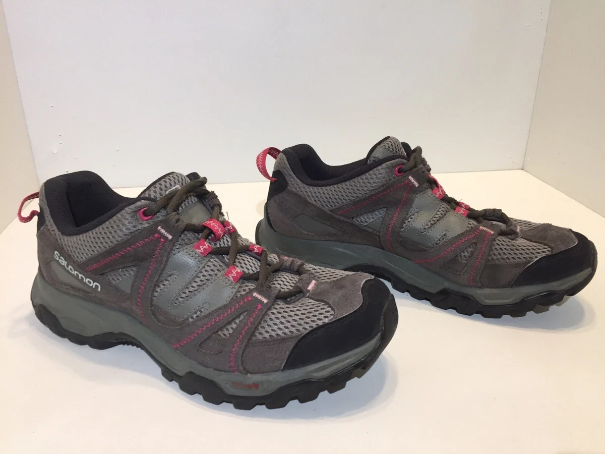 Highland Maryanne Jones slot Salomon Hiking Shoes Gray Pink Black Contagrip Women's 10 | eBay