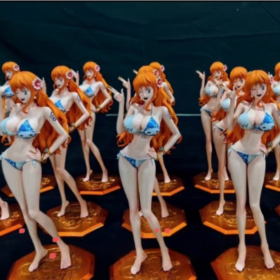 XY Studio One Piece Nami Resin Statue In Stock Swimwear H24cm Collection Painted