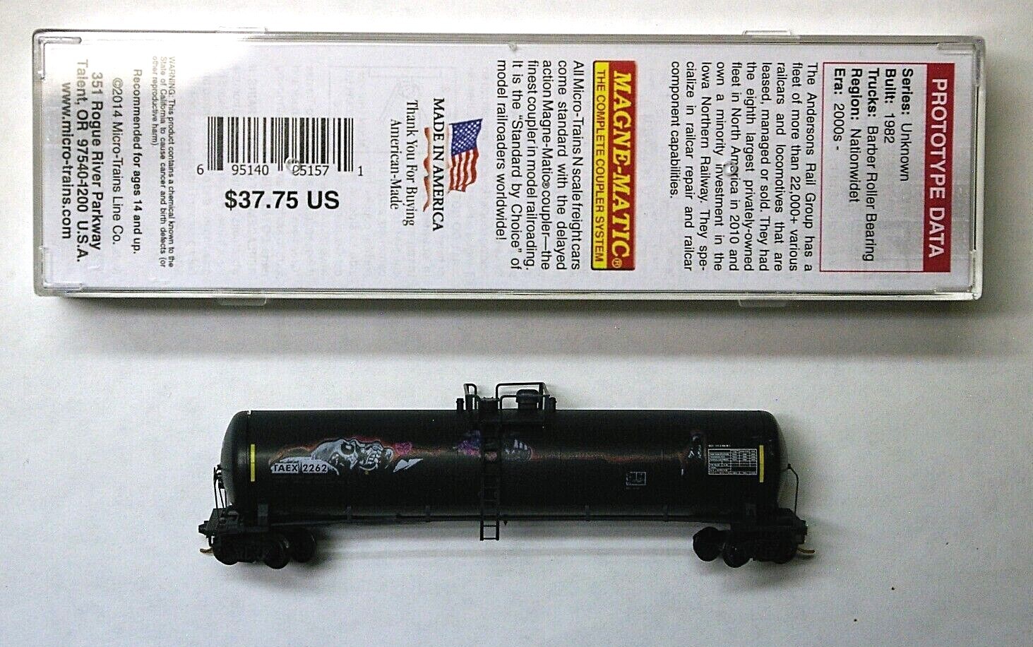 MTL Micro-Trains 11044180 Andersons Rail TAEX 2262 FW Factory weathered ...