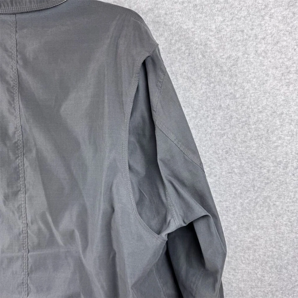 St. John's Bay мужской серый ретро стиль ветровка куртка размер M повседневный молнии спереди - Изображение 3 из 4